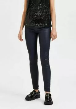 Selected Femme Sfsylvia - Skinnbukser - Dark Sapphire