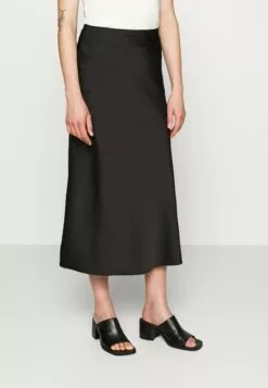 Selected Femme Slflena Midi Skirt - A-Line Skjørt - Black