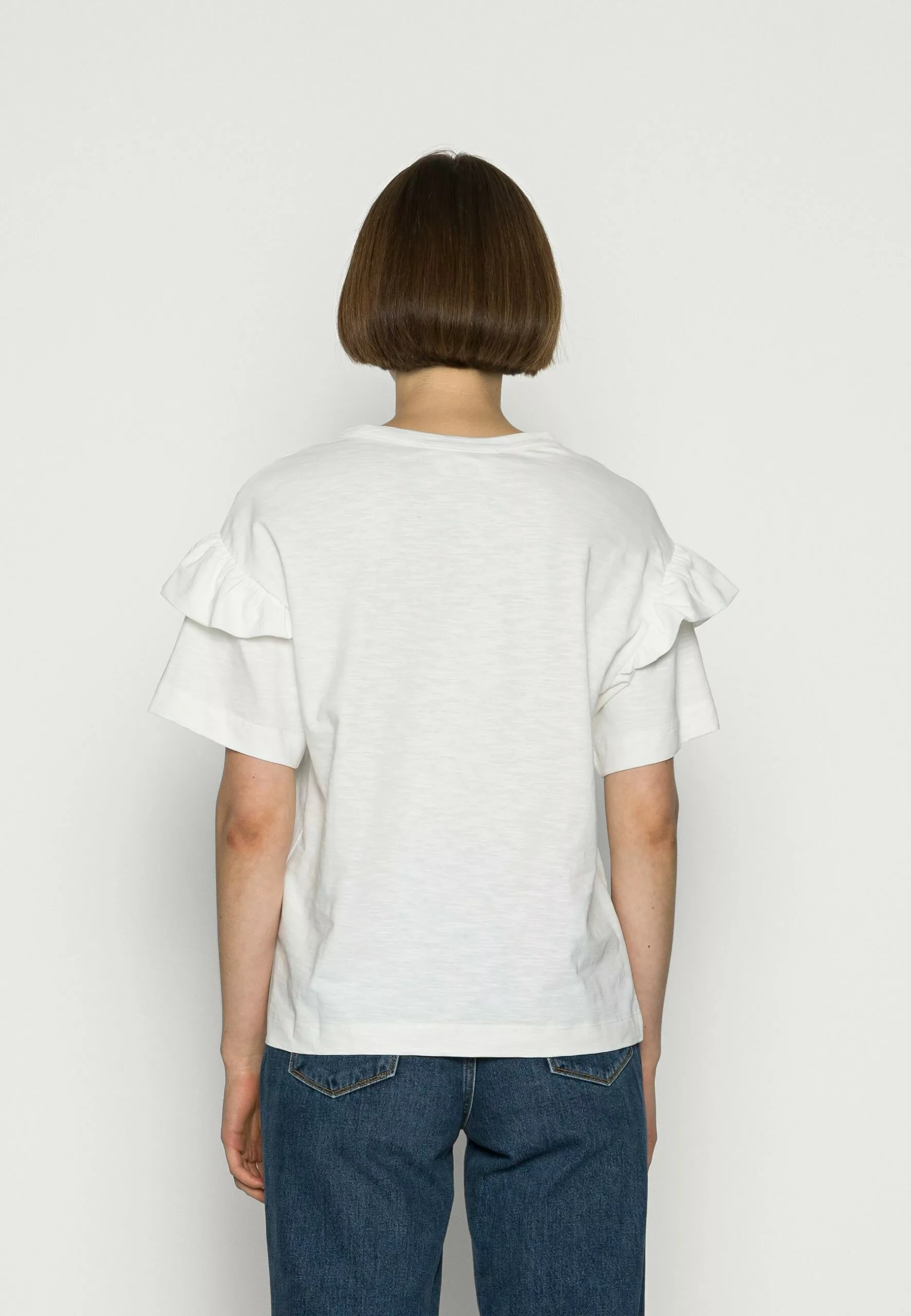 Selected Femme Slfrylie Florence Tee - T-Shirts Med Print - Snow White 3 Selected Femme Slfrylie Florence Tee - T-Shirts Med Print - Snow White - Bilde 3