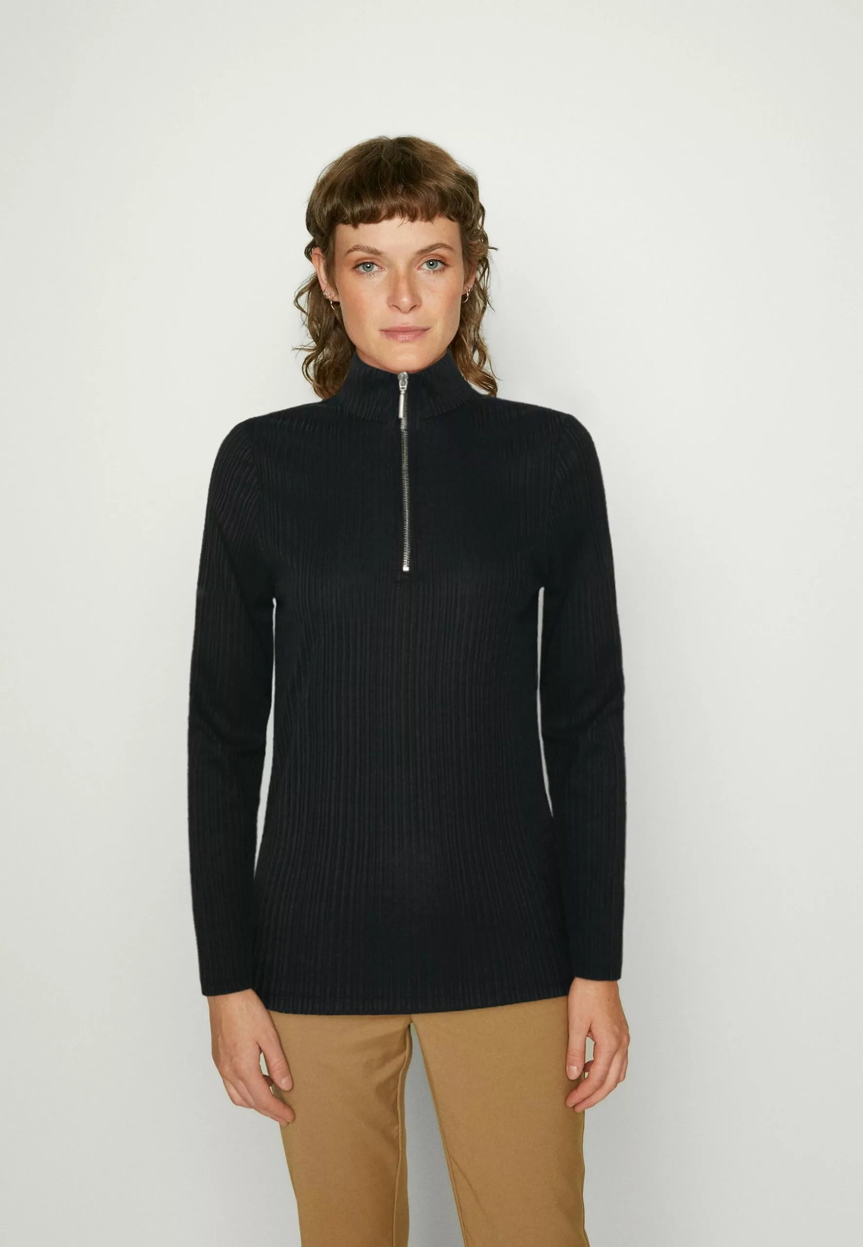 Selected Femme Slfjinaline Zipper Long - Topper Langermet - Black 1 Selected Femme Slfjinaline Zipper Long - Topper Langermet - Black