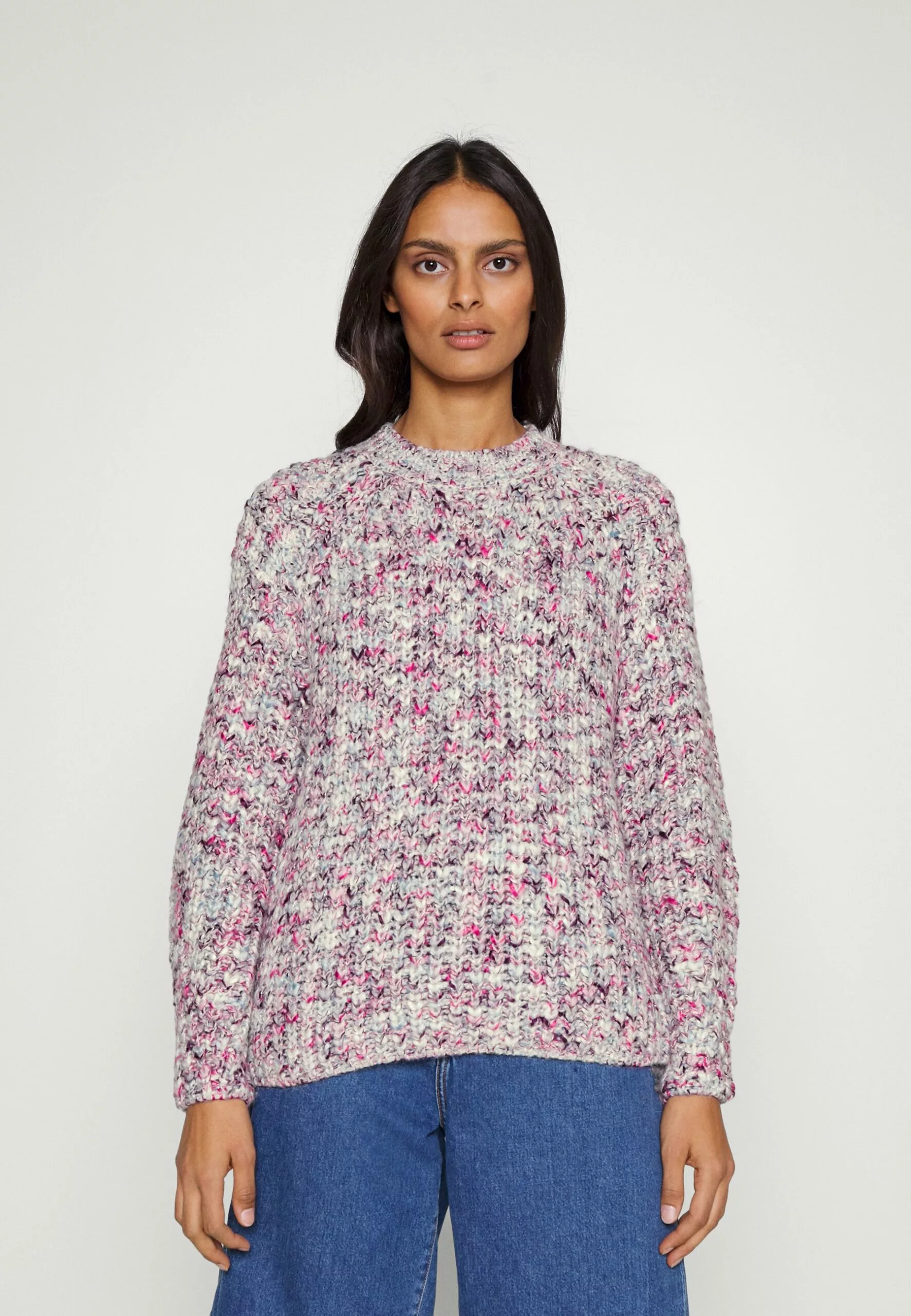 Selected Femme Slfdallas - Strikkegenser - Potent Purple/Raspberry Rose 1 Selected Femme Slfdallas - Strikkegenser - Potent Purple/Raspberry Rose