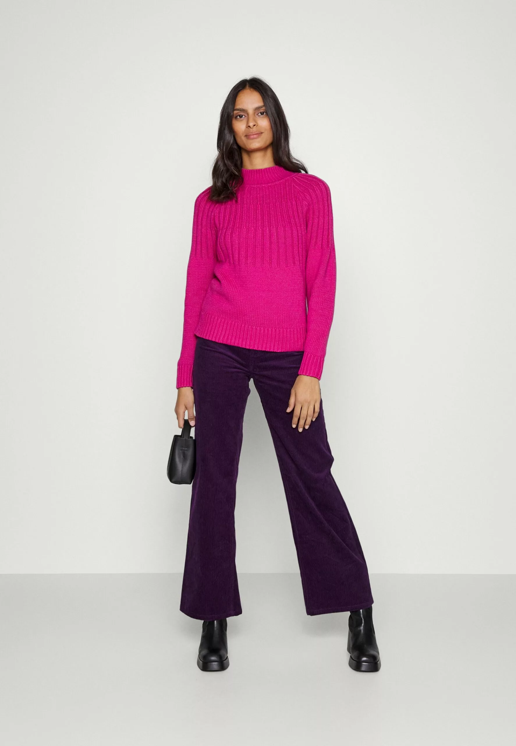 Selected Femme Slfnima Highneck Camp - Strikkegenser - Raspberry Rose 2 Selected Femme Slfnima Highneck Camp - Strikkegenser - Raspberry Rose - Bilde 2