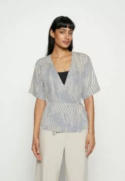 Selected Femme Slfvalencia Wrap - Bluse - Blue Heron