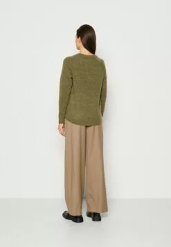 Selected Femme Slflulu Ls O-Neck B - Strikkegenser - Dusky Green/Melange -Selected Femme Butikk 0b6139d6e226493cbaf8dce887d94d67