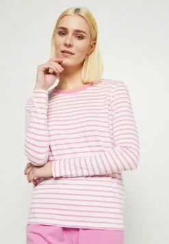 Selected Femme Slfessential Striped O Neck - Topper Langermet - Cyclamen -Selected Femme Butikk 15030c86f7ba44049cee2b1c735c8ec1