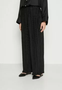 Selected Femme Slfellie Plisse - Bukse - Black