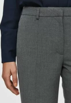 Selected Femme Mid Waist - Bukse - Medium Grey Melange -Selected Femme Butikk 206d736a6aad42b2ad99e3bfc51e6e26