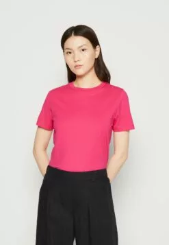 Selected Femme Slfmyessential Ss O-Neck Noos - T-Shirts - Peacock Pink