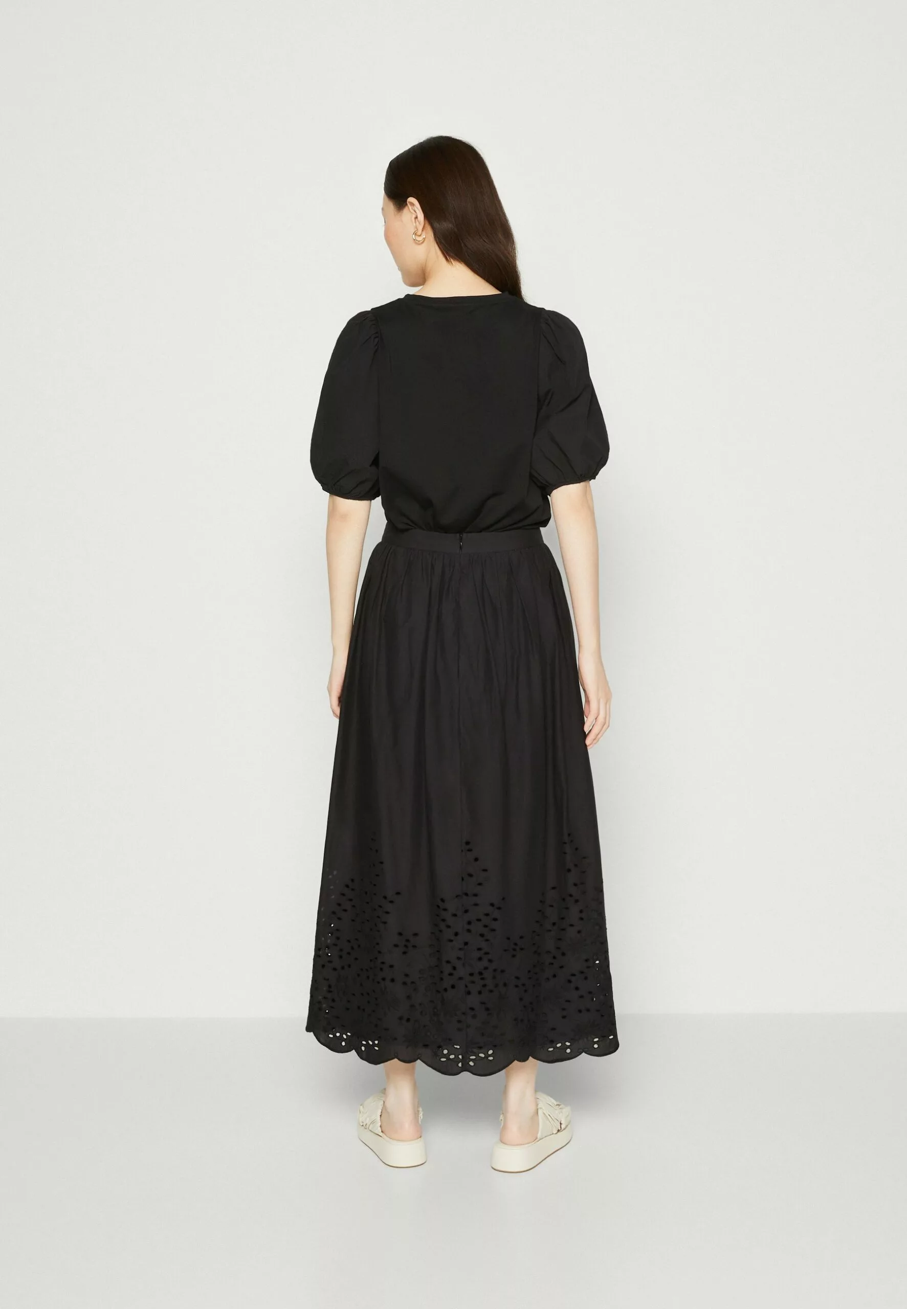 Selected Femme Slframone Ankle Skirt - A-Line Skjørt - Black 3 Selected Femme Slframone Ankle Skirt - A-Line Skjørt - Black - Bilde 3