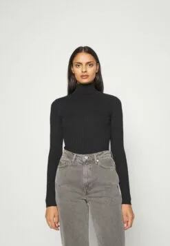 Selected Femme Slflydia Costa Rollneck - Strikkegenser - Black