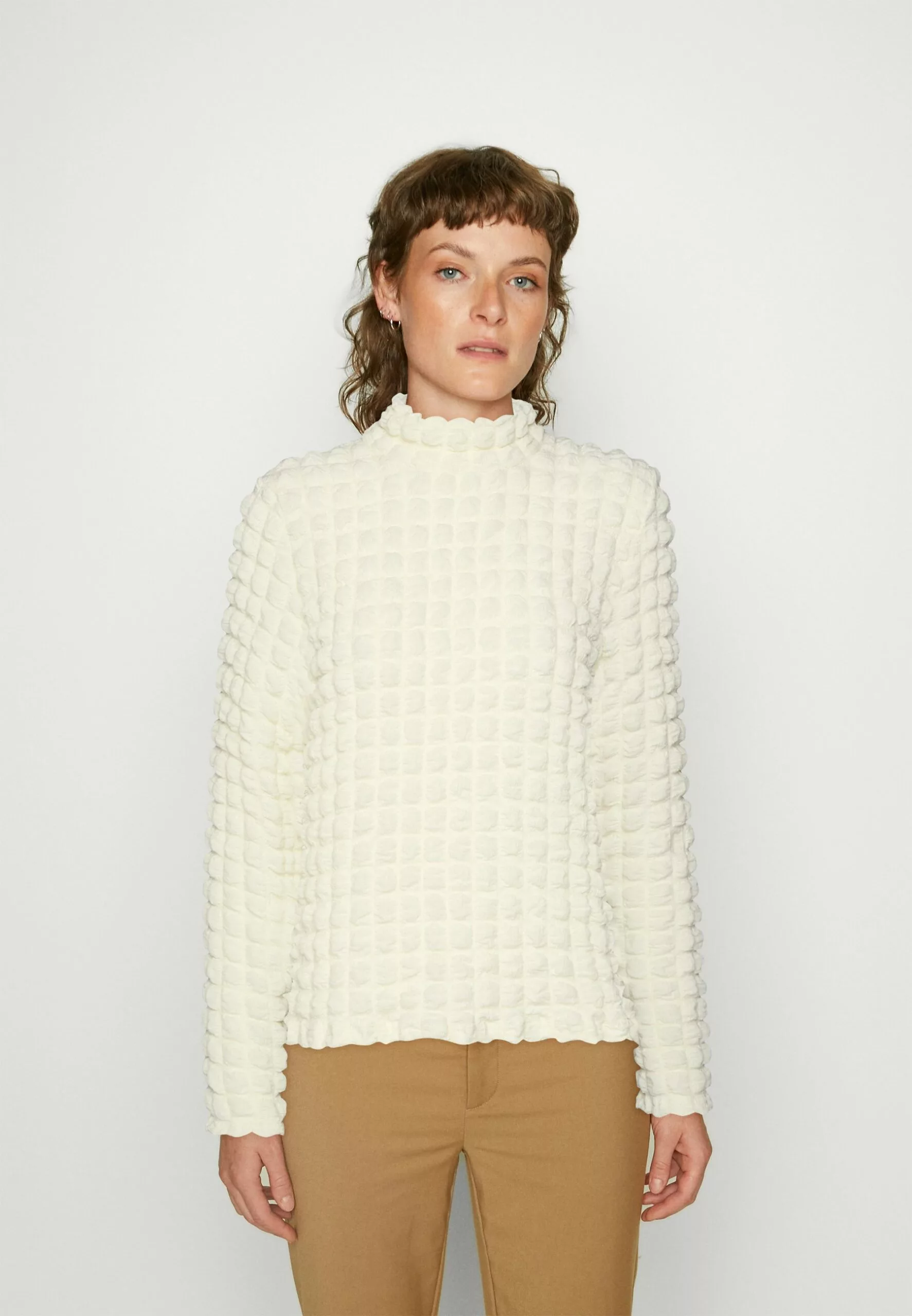 Selected Femme Slfmonika High Neck - Topper Langermet - Snow White 1 Selected Femme Slfmonika High Neck - Topper Langermet - Snow White