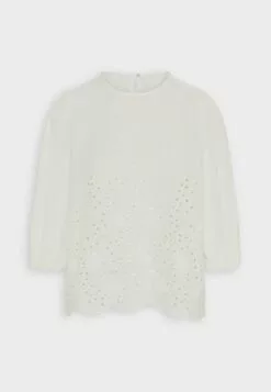 Selected Femme Slframone Broderi - Bluse - Snow White
