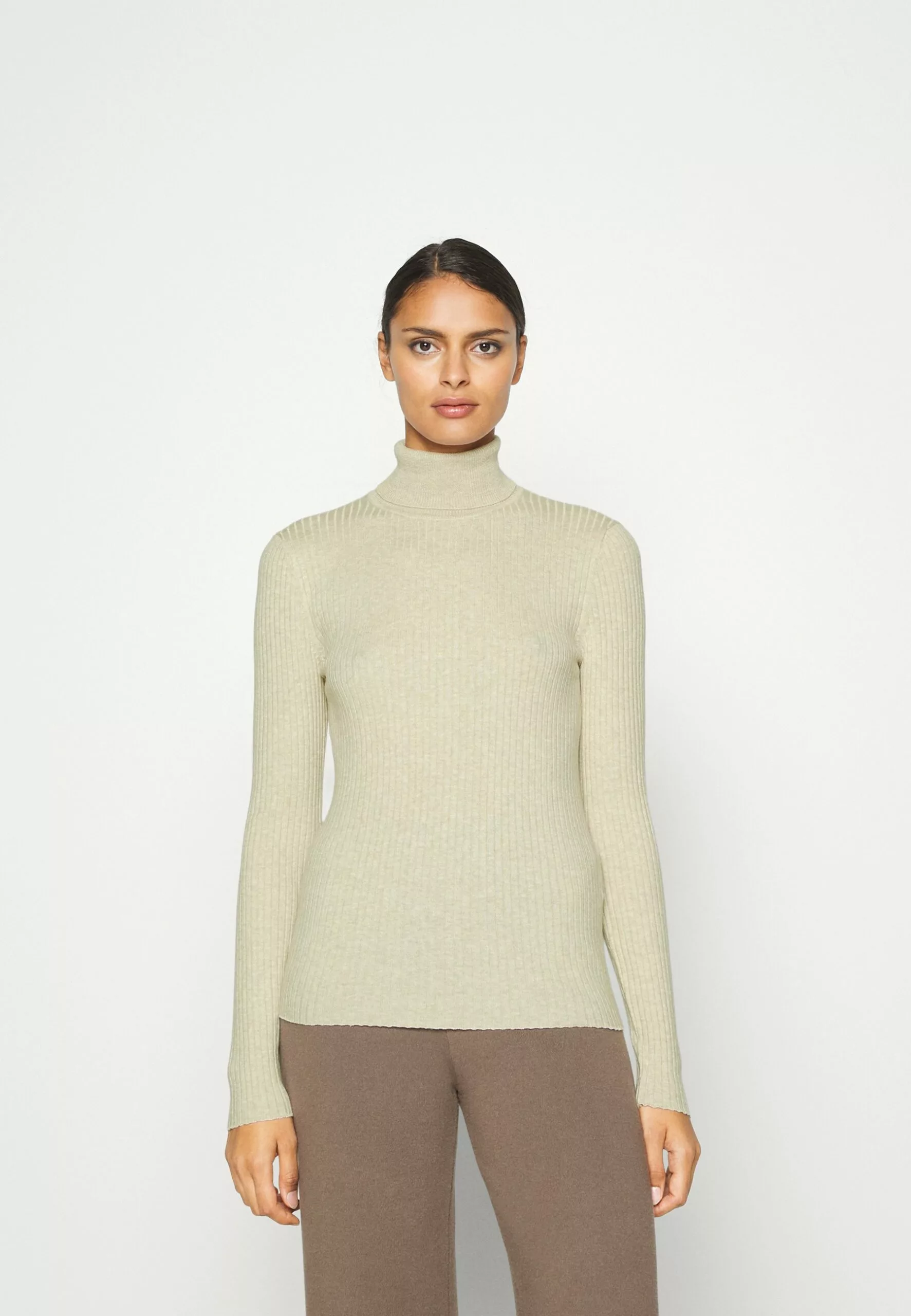 Selected Femme Slflydia Costa Rollneck - Strikkegenser - Birch 1 Selected Femme Slflydia Costa Rollneck - Strikkegenser - Birch