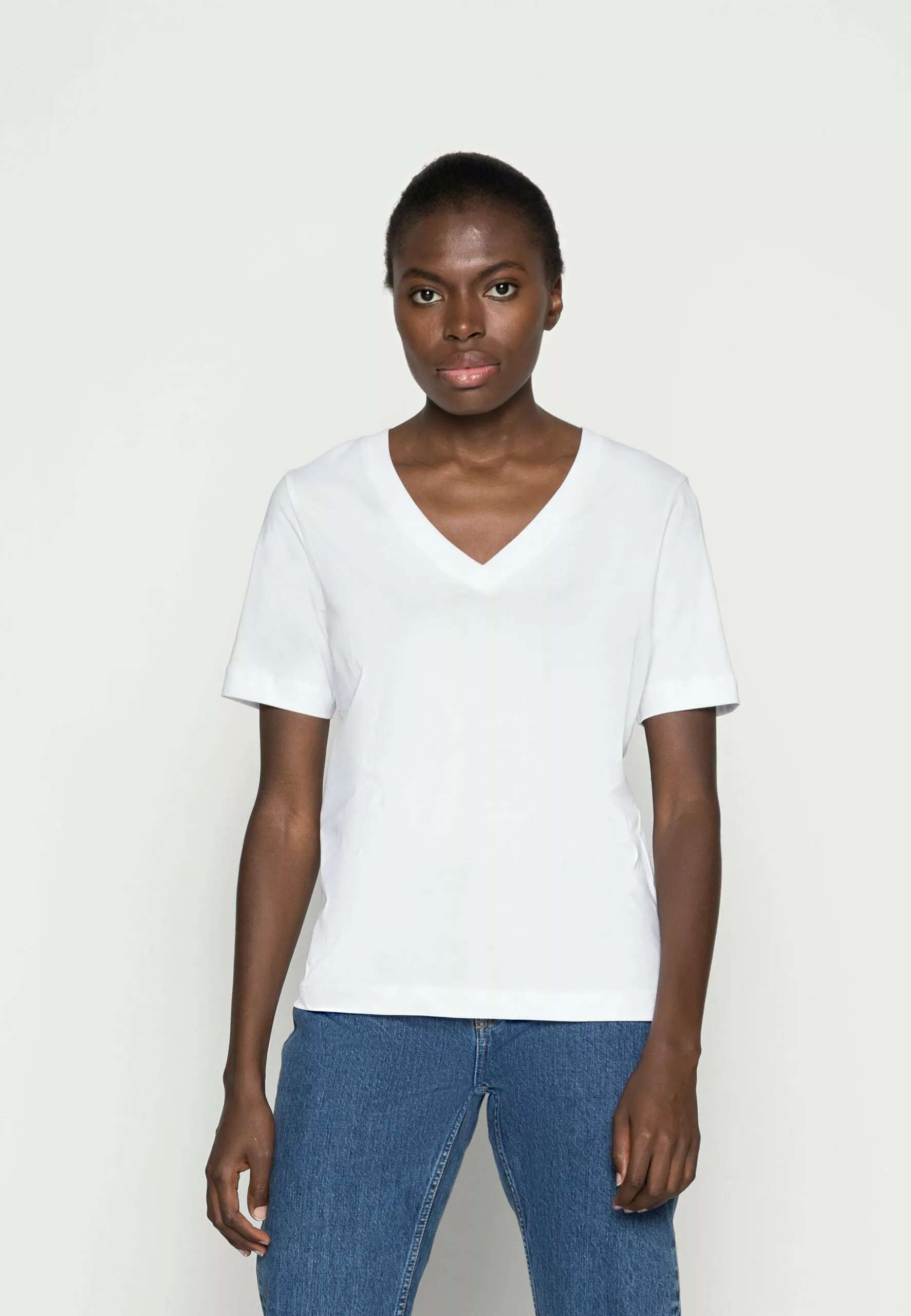 Selected Femme SlfstandardV Neck Tee- T-Shirts - Bright White 1 Selected Femme SlfstandardV Neck Tee- T-Shirts - Bright White