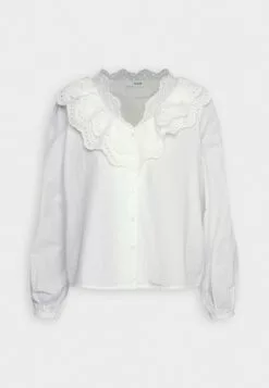 Selected Femme Slfaika Broderi Collar - Skjorte - Snow White -Selected Femme Butikk 36a2441bd4d0406195e06495915cfa11