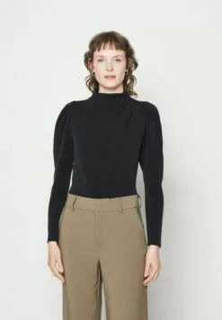 Selected Femme Slffenja T-Neck - Topper Langermet - Black