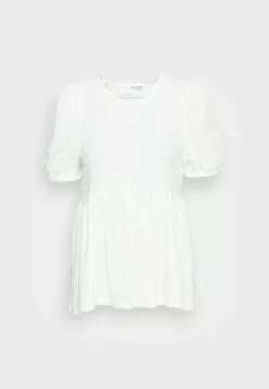 Selected Femme Janna Peplum - Bluse - Snow White -Selected Femme Butikk 4510dd3b986e470babe2ec3553fa1256