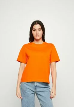 Selected Femme Slfessential Boxy Tee - T-Shirts - Orangeade