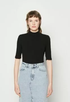 Selected Femme Slfceline High Neck- T-Shirts - Black