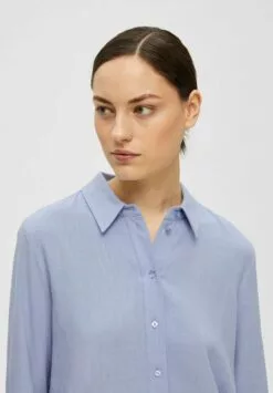 Selected Femme Slfviva Ls Noos - Skjorte - Blue Heron -Selected Femme Butikk 543a1f515f9e4e10884abc6f95276b8d