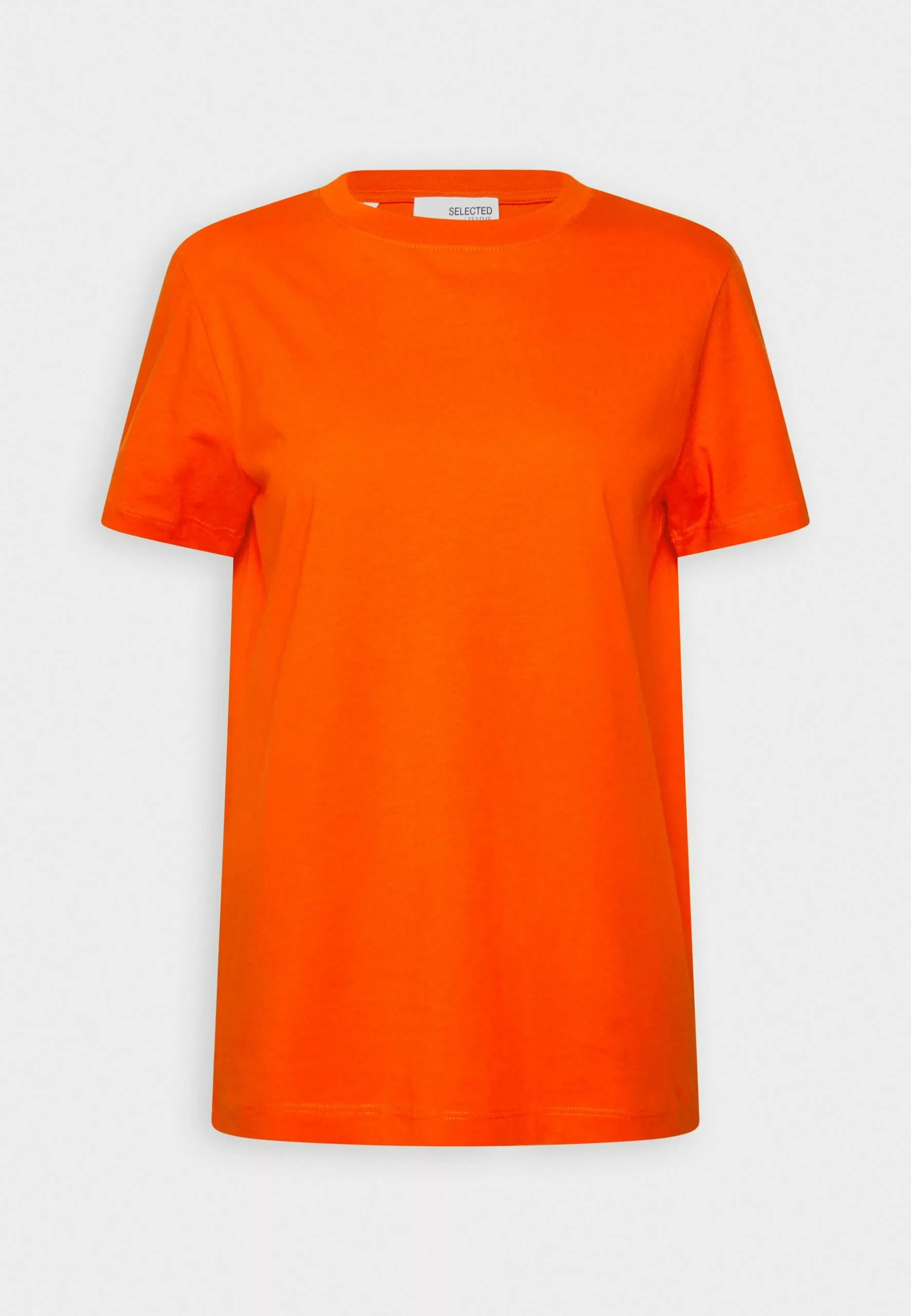Selected Femme Slfmyessential Ss O-Neck Noos - T-Shirts - Orangeade 4 Selected Femme Slfmyessential Ss O-Neck Noos - T-Shirts - Orangeade - Bilde 4