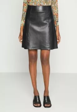 Selected Femme Slfnew Ibi Mw B Noos - A-Line Skjørt - Black