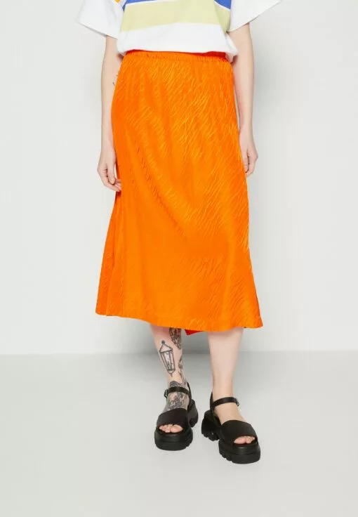 Selected Femme Slfabienne Midi Skirt- A-Line Skjørt - Orangeade 3 Selected Femme Slfabienne Midi Skirt- A-Line Skjørt - Orangeade -Selected Femme Butikk 6859696ece9e4fb8a4d5374563317f53