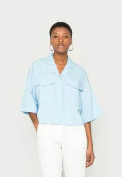 Selected Femme Slfkiki- Bluse - Blue Bell
