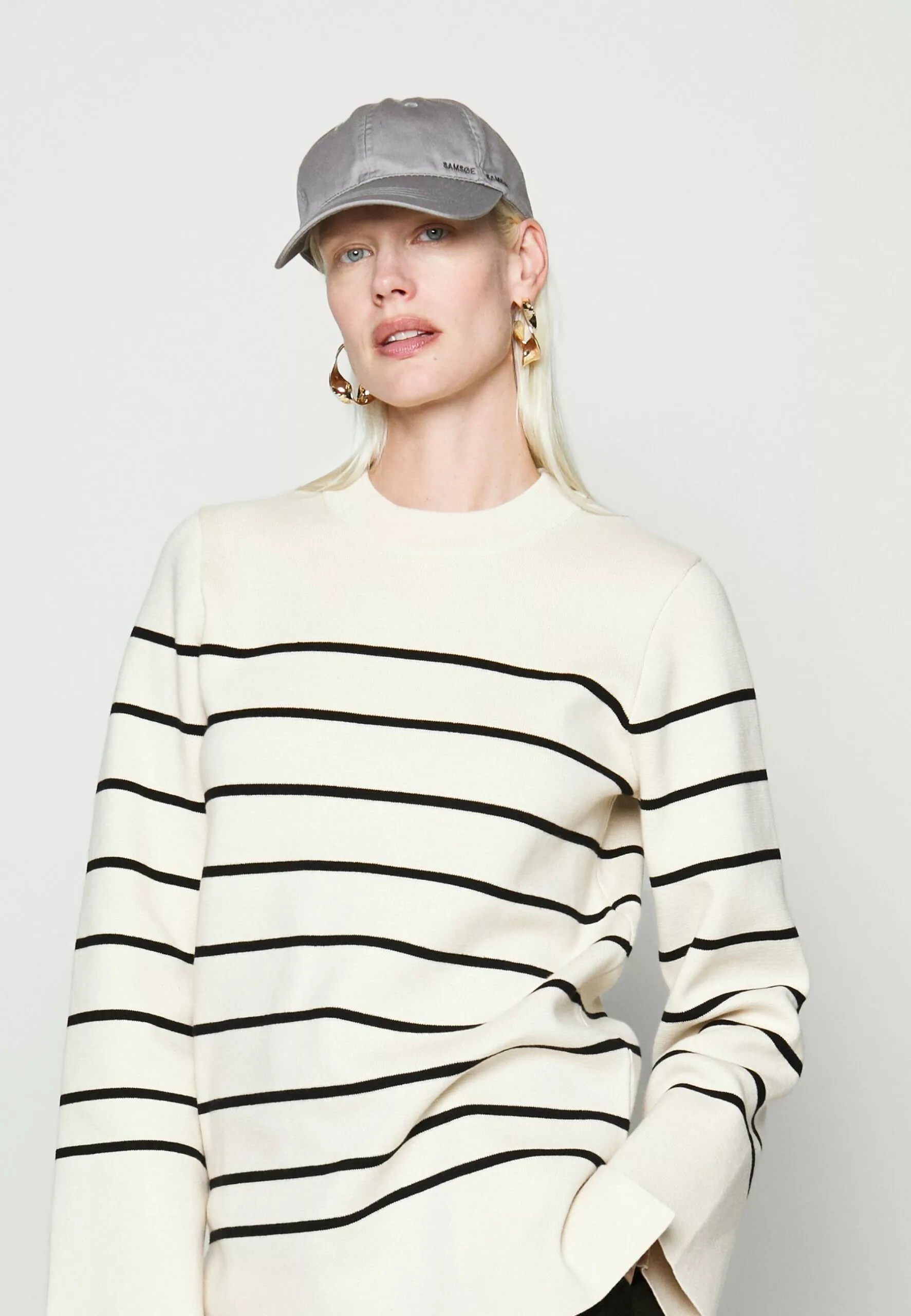 Slfliva Long O-Neck - Strikkegenser - Birch/Black 4 Slfliva Long O-Neck - Strikkegenser - Birch/Black - Bilde 4