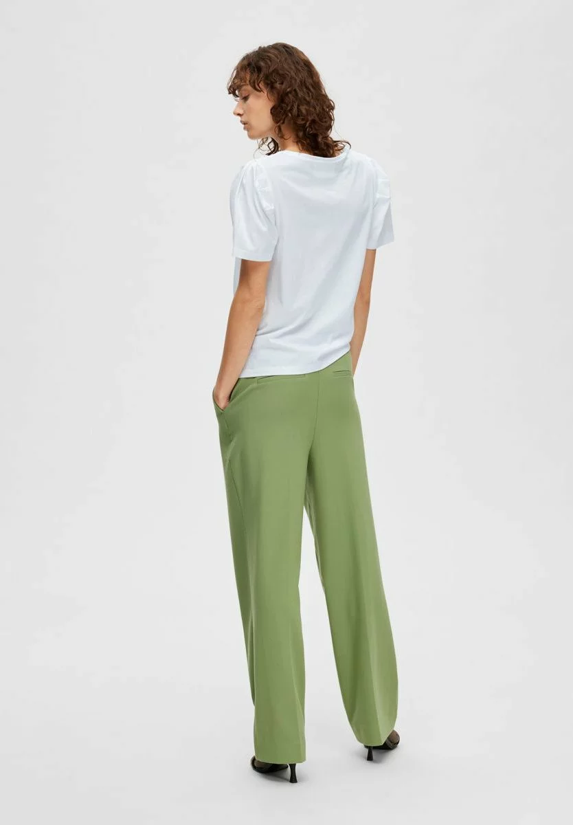 Selected Femme Slfofelia O Neck Tee - T-Shirts Med Print - Bright White 3 Selected Femme Slfofelia O Neck Tee - T-Shirts Med Print - Bright White - Bilde 3