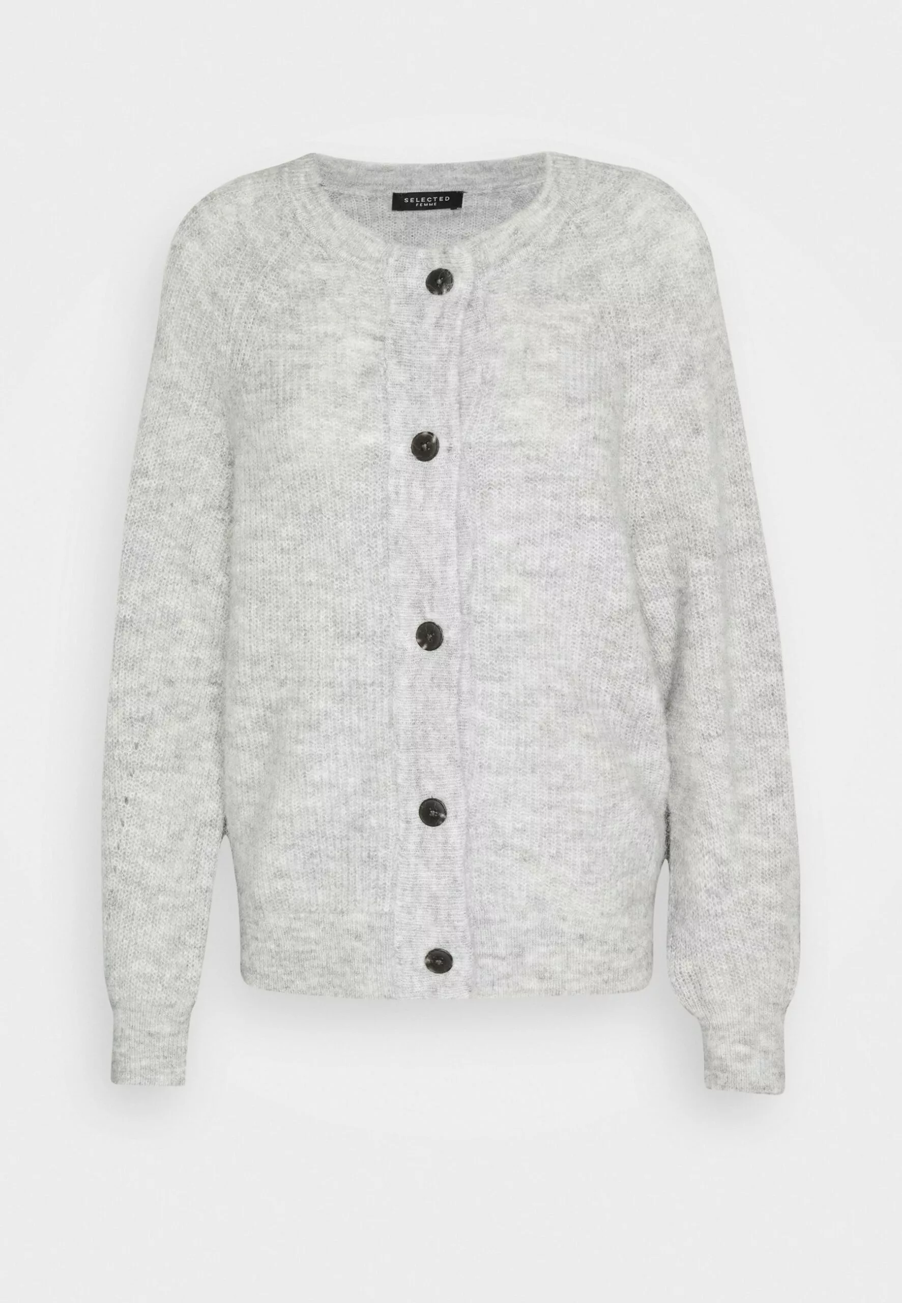 Selected Femme Slflulu LsNoos - Cardigan - Light Grey Melange 4 Selected Femme Slflulu LsNoos - Cardigan - Light Grey Melange - Bilde 4