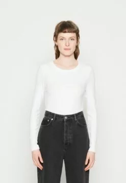 Selected Femme Slfdianna O Neck - Topper Langermet - Bright White