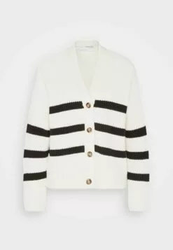 Selected Femme Bloomie Ls V-Neck Noos - Cardigan - Snow White/Black -Selected Femme Butikk 807a7f8a4f0847c3bbd0574d8acab401