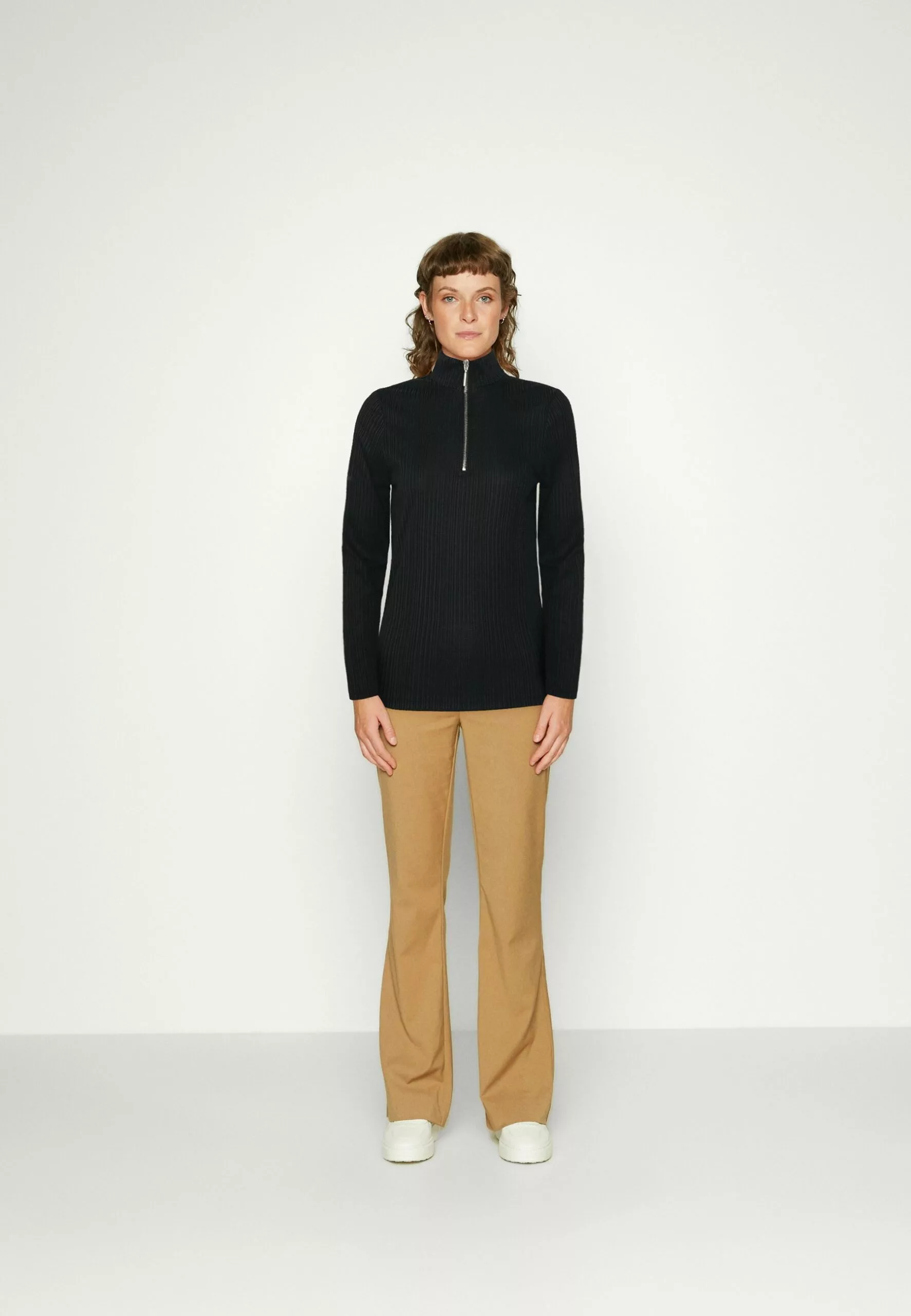 Selected Femme Slfjinaline Zipper Long - Topper Langermet - Black 2 Selected Femme Slfjinaline Zipper Long - Topper Langermet - Black - Bilde 2