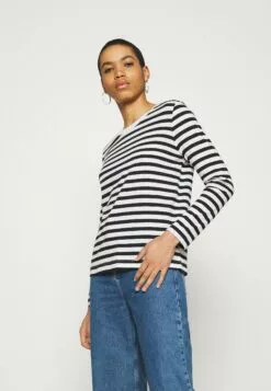 Selected Femme Slfstandard - Topper Langermet - Black/Snow White