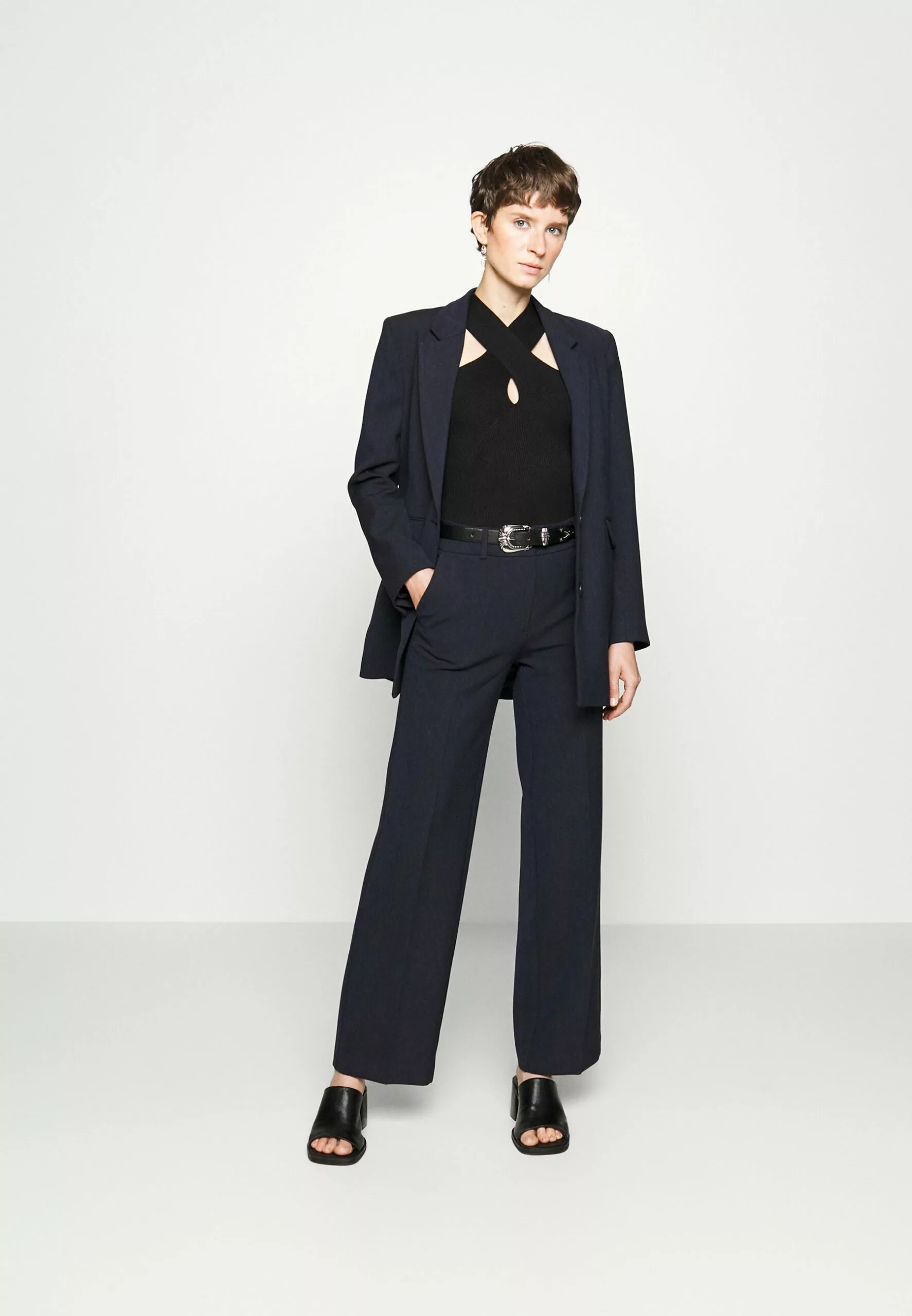 Selected Femme Wide Pant Dark- Bukse - Dark Sapphire Mlg 2 Selected Femme Wide Pant Dark- Bukse - Dark Sapphire Mlg - Bilde 2