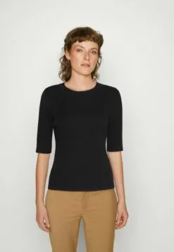 Selected Femme Slfmala O Neck - T-Shirts - Black
