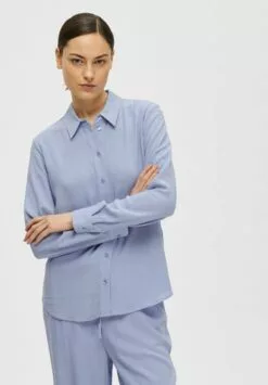 Selected Femme Slfviva Ls Noos - Skjorte - Blue Heron -Selected Femme Butikk 89d99c7420984f5c95d2afed00c87e6e