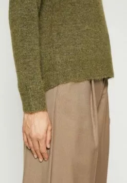 Selected Femme Slflulu Ls O-Neck B - Strikkegenser - Dusky Green/Melange -Selected Femme Butikk 8ab6d50352a94fb9bc5312a856875ad6