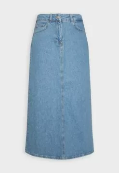Selected Femme Slferin Long Flar Skirt - A-Line Skjørt - Medium Blue Denim -Selected Femme Butikk 8ab8b1c7ad3b408db9d4cb5ae755616d