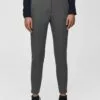 Selected Femme Mid Waist - Bukse - Medium Grey Melange