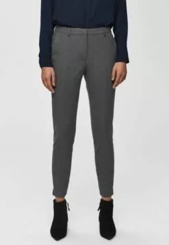 Selected Femme Mid Waist - Bukse - Medium Grey Melange
