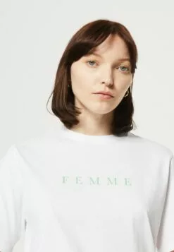 Selected Femme Slfvilja- T-Shirts Med Print - White -Selected Femme Butikk 9105d3e189fc42bdbd45acf1dbacc91e