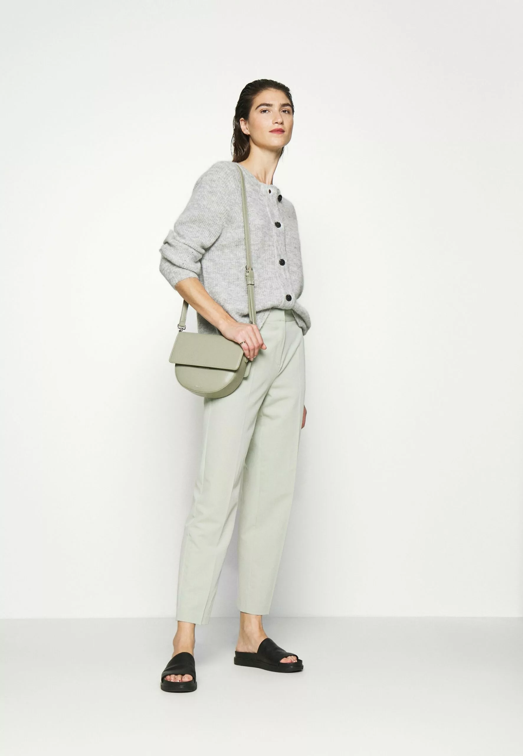 Selected Femme Slflulu LsNoos - Cardigan - Light Grey Melange 2 Selected Femme Slflulu LsNoos - Cardigan - Light Grey Melange - Bilde 2