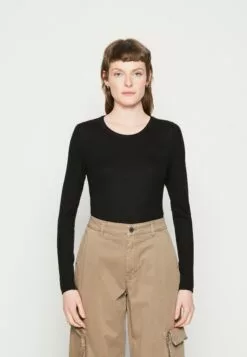 Selected Femme Slfdianna O Neck - Topper Langermet - Black