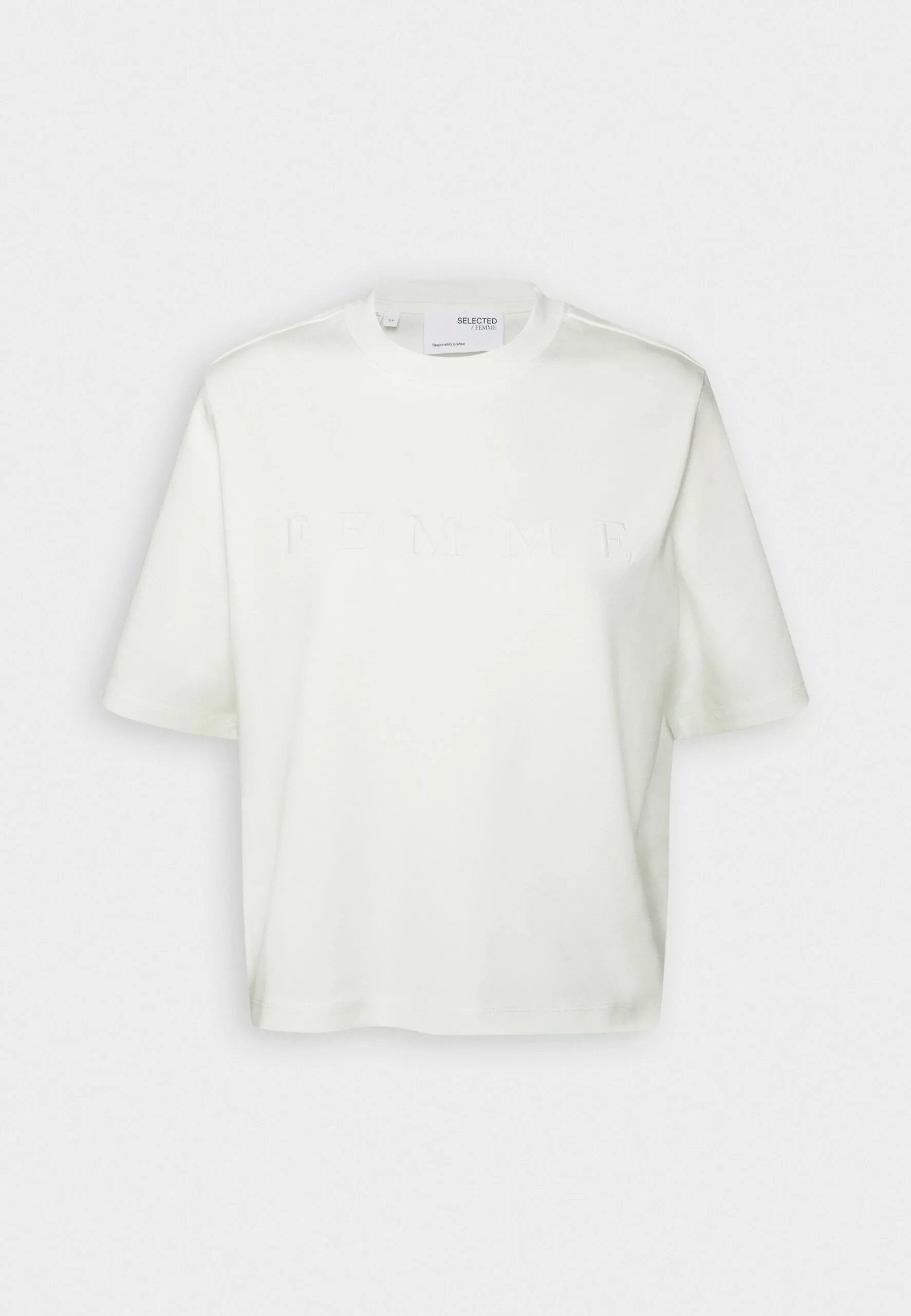 Selected Femme Slfjolie Broderi Tee - T-Shirts Med Print - Snow White 4 Selected Femme Slfjolie Broderi Tee - T-Shirts Med Print - Snow White - Bilde 4