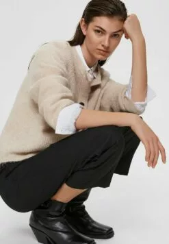 Selected Femme Slflulu LsNoos - Cardigan - Birch -Selected Femme Butikk bcf5b55efae149f2ac32735e0c042d2f