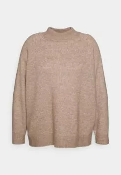 Knit High Neck Curve - Strikkegenser - Camel -Selected Femme Butikk bf8fd221a08f4875ac78656d40cd091d