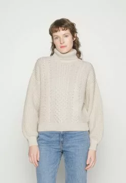 Selected Femme Slfbirtha Rollneck - Strikkegenser - Sandshell