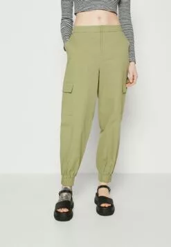 Selected Femme Slfcille Pant - Cargobukse - Basil